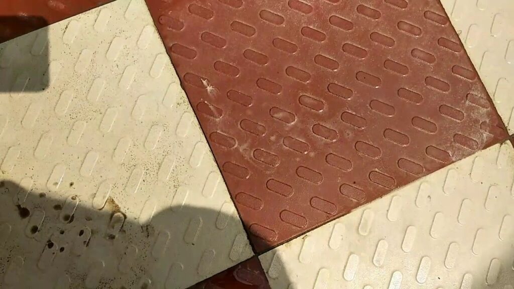 Patterned cement tile floor