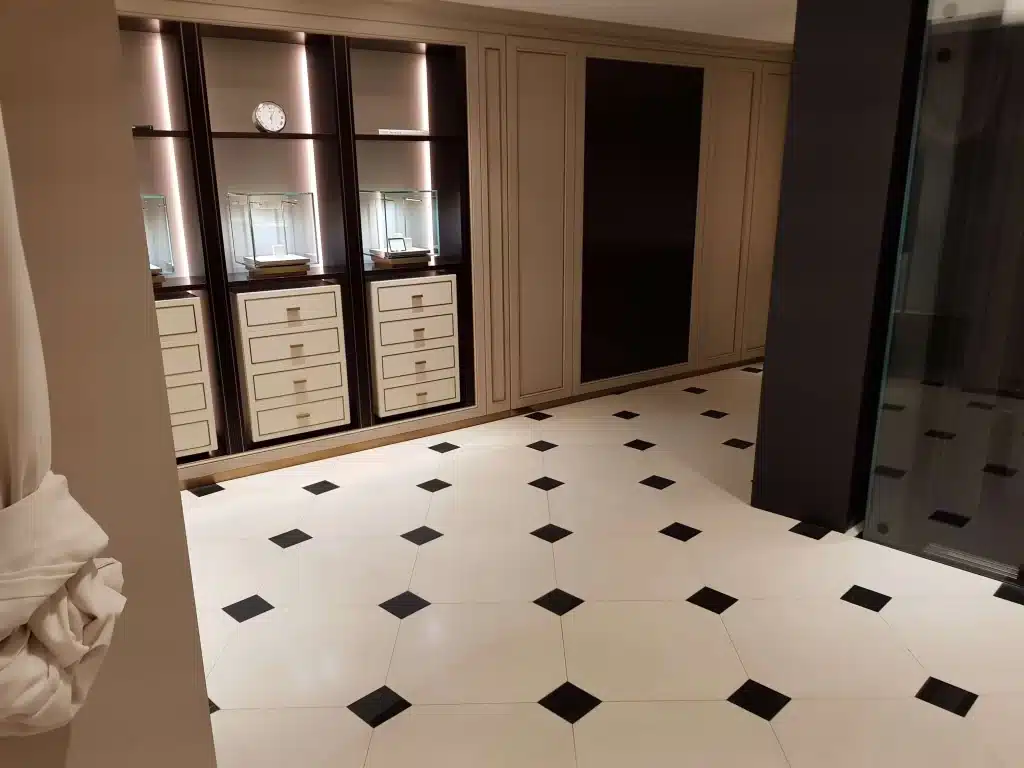 Limestone surface after cleaning