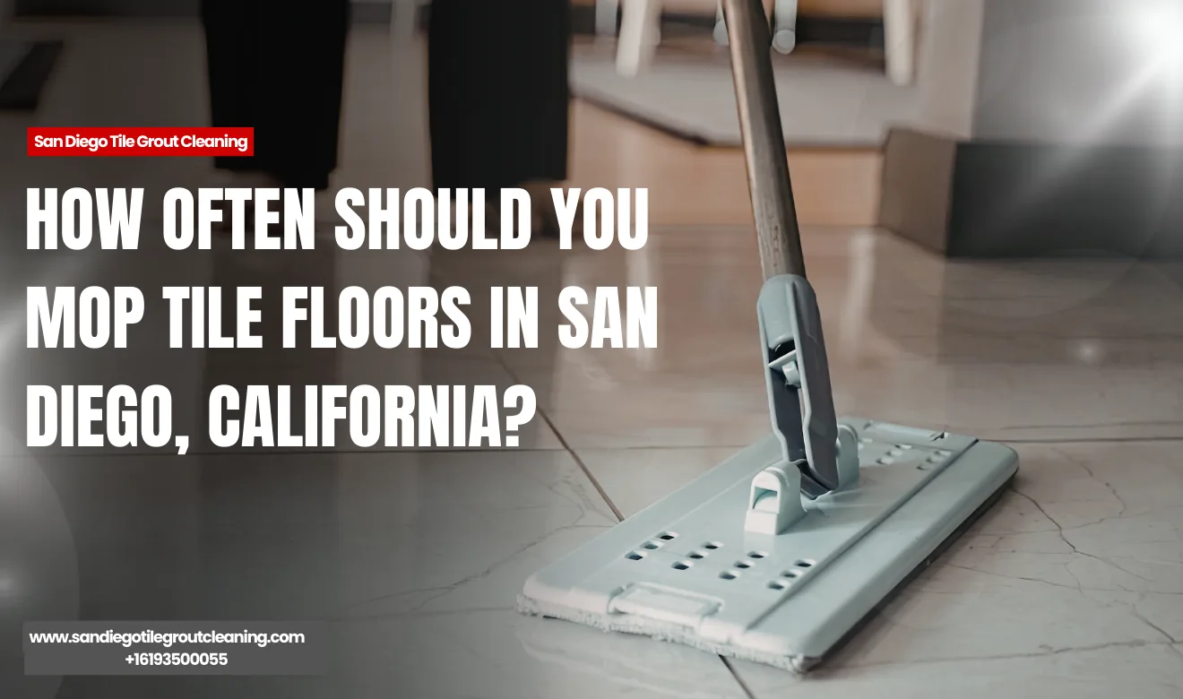 Mopping a tile floor