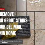 remove deep grout stains safely Del Mar