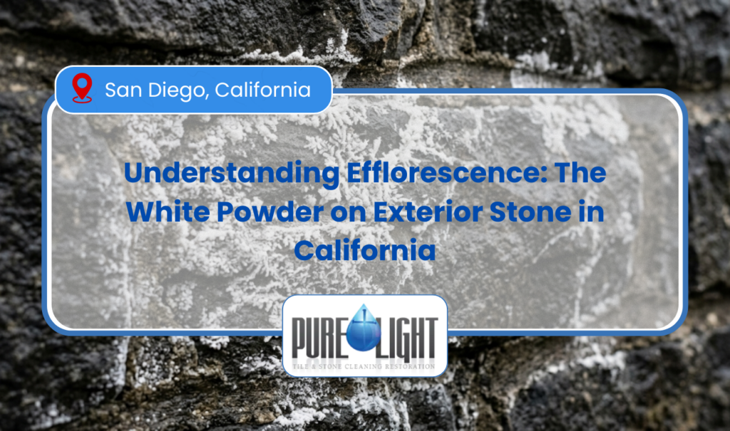 What Is The White Powder On Exterior Stone?