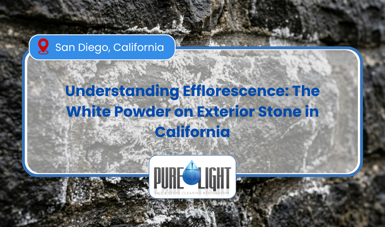 What Is The White Powder On Exterior Stone?
